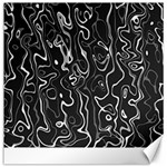 Cool Design Art T- Shirt Black And White Damascus Abstract Pattern T- Shirt Canvas 16  x 16  15.2 x15.41  Canvas - 1