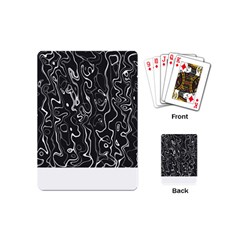 Cool Design Art T- Shirt Black And White Damascus Abstract Pattern T- Shirt Playing Cards Single Design (mini) by EnriqueJohnson