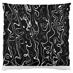 Cool Design Art T- Shirt Black And White Damascus Abstract Pattern T- Shirt Large Cushion Case (one Side) by EnriqueJohnson