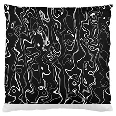 Cool Design Art T- Shirt Black And White Damascus Abstract Pattern T- Shirt Large Premium Plush Fleece Cushion Case (two Sides) by EnriqueJohnson