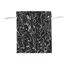 Cool Design Art T- Shirt Black And White Damascus Abstract Pattern T- Shirt Lightweight Drawstring Pouch (m) by EnriqueJohnson