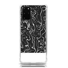 Cool Design Art T- Shirt Black And White Damascus Abstract Pattern T- Shirt Samsung Galaxy S20plus 6 7 Inch Tpu Uv Case by EnriqueJohnson