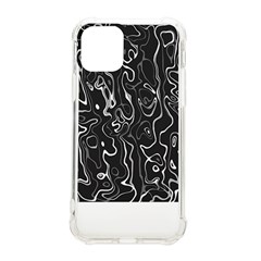 Cool Design Art T- Shirt Black And White Damascus Abstract Pattern T- Shirt Iphone 11 Pro 5 8 Inch Tpu Uv Print Case by EnriqueJohnson