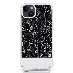 Cool Design Art T- Shirt Black And White Damascus Abstract Pattern T- Shirt Iphone 14 Plus Tpu Uv Print Case by EnriqueJohnson