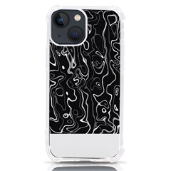 Cool Design Art T- Shirt Black And White Damascus Abstract Pattern T- Shirt Iphone 13 Mini Tpu Uv Print Case by EnriqueJohnson