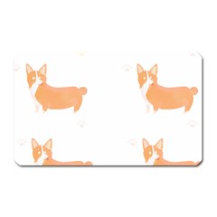 Corgi Dog T- Shirt Pembroke Welsh Corgi Dog Cute Pattern T- Shirt Magnet (rectangular) by EnriqueJohnson