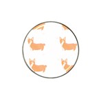 Corgi Dog T- Shirt Pembroke Welsh Corgi Dog Cute Pattern T- Shirt Hat Clip Ball Marker (4 pack) Front