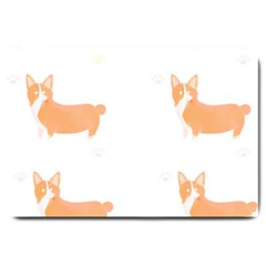 Corgi Dog T- Shirt Pembroke Welsh Corgi Dog Cute Pattern T- Shirt Large Doormat by EnriqueJohnson