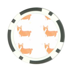 Corgi Dog T- Shirt Pembroke Welsh Corgi Dog Cute Pattern T- Shirt Poker Chip Card Guard by EnriqueJohnson