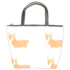 Corgi Dog T- Shirt Pembroke Welsh Corgi Dog Cute Pattern T- Shirt Bucket Bag by EnriqueJohnson