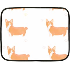 Corgi Dog T- Shirt Pembroke Welsh Corgi Dog Cute Pattern T- Shirt Two Sides Fleece Blanket (mini) by EnriqueJohnson