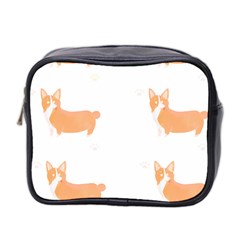 Corgi Dog T- Shirt Pembroke Welsh Corgi Dog Cute Pattern T- Shirt Mini Toiletries Bag (two Sides) by EnriqueJohnson