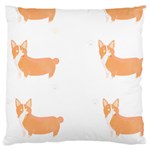 Corgi Dog T- Shirt Pembroke Welsh Corgi Dog Cute Pattern T- Shirt Large Cushion Case (One Side) Front