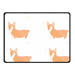 Corgi Dog T- Shirt Pembroke Welsh Corgi Dog Cute Pattern T- Shirt Two Sides Fleece Blanket (small) by EnriqueJohnson