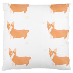 Corgi Dog T- Shirt Pembroke Welsh Corgi Dog Cute Pattern T- Shirt Standard Premium Plush Fleece Cushion Case (one Side) by EnriqueJohnson