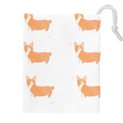 Corgi Dog T- Shirt Pembroke Welsh Corgi Dog Cute Pattern T- Shirt Drawstring Pouch (5xl) by EnriqueJohnson