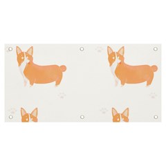 Corgi Dog T- Shirt Pembroke Welsh Corgi Dog Cute Pattern T- Shirt Banner And Sign 6  X 3  by EnriqueJohnson