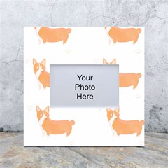 Corgi Dog T- Shirt Pembroke Welsh Corgi Dog Cute Pattern T- Shirt White Box Photo Frame 4  X 6  by EnriqueJohnson