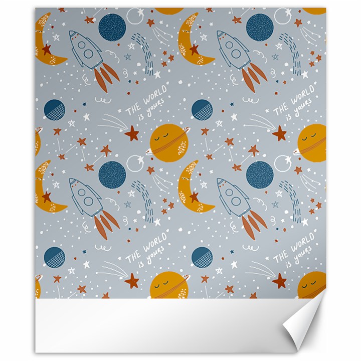 Cosmos T- Shirt Cute Baby Cosmic Pattern T- Shirt Canvas 8  x 10 