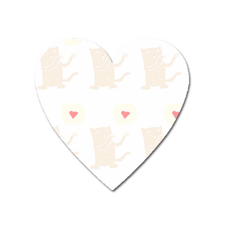 Cute Cat Pattern T- Shirt Cute Cat Pattern For Cat Lovers T- Shirt Heart Magnet