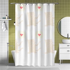 Cute Cat Pattern T- Shirt Cute Cat Pattern For Cat Lovers T- Shirt Shower Curtain 48  X 72  (small)  by EnriqueJohnson