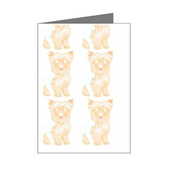 Cute Yorkie Pattern T- Shirt Yorkshire Terrier Cute Pattern T- Shirt Mini Greeting Card by EnriqueJohnson