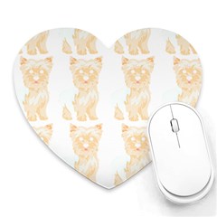 Cute Yorkie Pattern T- Shirt Yorkshire Terrier Cute Pattern T- Shirt Heart Mousepad by EnriqueJohnson