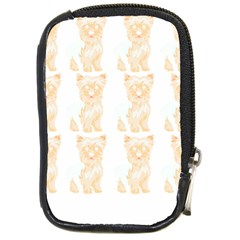 Cute Yorkie Pattern T- Shirt Yorkshire Terrier Cute Pattern T- Shirt Compact Camera Leather Case by EnriqueJohnson