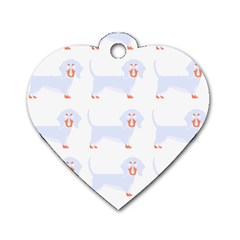 Dachshund Cute Pattern T- Shirt Dachshund Dog Breed Cute Pattern T- Shirt Dog Tag Heart (one Side) by EnriqueJohnson