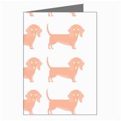 Dachshund Dog Pattern T- Shirt Brown Dachshund Dog Breed Cute Pattern T- Shirt Greeting Card by EnriqueJohnson