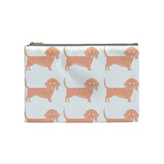 Dachshund Dog Pattern T- Shirt Brown Dachshund Dog Breed Cute Pattern T- Shirt Cosmetic Bag (medium) by EnriqueJohnson