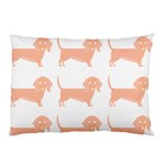 Dachshund Dog Pattern T- Shirt Brown Dachshund Dog Breed Cute Pattern T- Shirt Pillow Case (Two Sides) Front