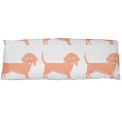 Dachshund Dog Pattern T- Shirt Brown Dachshund Dog Breed Cute Pattern T- Shirt Body Pillow Case (dakimakura) by EnriqueJohnson