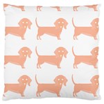 Dachshund Dog Pattern T- Shirt Brown Dachshund Dog Breed Cute Pattern T- Shirt Large Cushion Case (Two Sides) Front