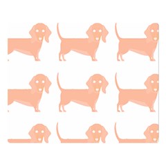 Dachshund Dog Pattern T- Shirt Brown Dachshund Dog Breed Cute Pattern T- Shirt Two Sides Premium Plush Fleece Blanket (large) by EnriqueJohnson