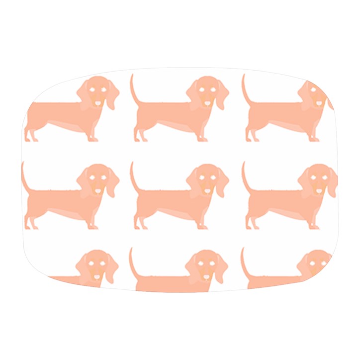 Dachshund Dog Pattern T- Shirt Brown Dachshund Dog Breed Cute Pattern T- Shirt Mini Square Pill Box