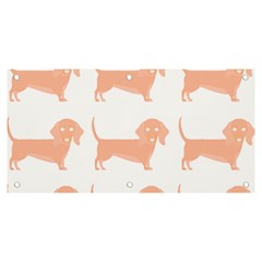 Dachshund Dog Pattern T- Shirt Brown Dachshund Dog Breed Cute Pattern T- Shirt Banner And Sign 6  X 3  by EnriqueJohnson