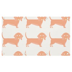 Dachshund Dog Pattern T- Shirt Brown Dachshund Dog Breed Cute Pattern T- Shirt Banner And Sign 7  X 4  by EnriqueJohnson