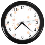 Dachshund Dog Pattern T- Shirt Dachshund Dog Breed Cute Pattern T- Shirt Wall Clock (Black) Front