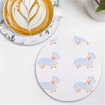 Dachshund Dog T- Shirt Dachshund Dog Pattern T- Shirt UV Print Round Tile Coaster Front