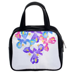 Daisies In Bloom T- Shirt Daisy Iris Heart Flower Floral Pattern Daisies T- Shirt Classic Handbag (two Sides) by EnriqueJohnson