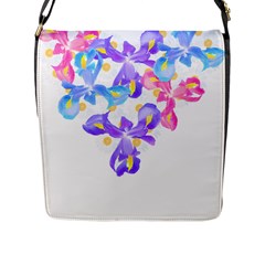 Daisies In Bloom T- Shirt Daisy Iris Heart Flower Floral Pattern Daisies T- Shirt Flap Closure Messenger Bag (l) by EnriqueJohnson