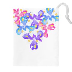 Daisies In Bloom T- Shirt Daisy Iris Heart Flower Floral Pattern Daisies T- Shirt Drawstring Pouch (5xl) by EnriqueJohnson