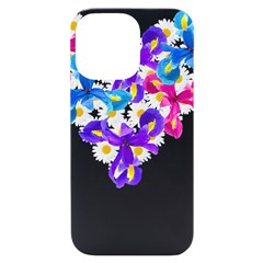 Daisies In Bloom T- Shirt Daisy Iris Heart Flower Floral Pattern Daisies T- Shirt Iphone 14 Pro Max Black Uv Print Case by EnriqueJohnson