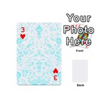 Deep Sea T- Shirt Deep Sea Food Chain Pattern (white) T- Shirt Playing Cards 54 Designs (Mini) Front - Heart3