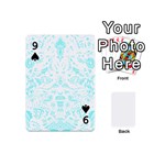 Deep Sea T- Shirt Deep Sea Food Chain Pattern (white) T- Shirt Playing Cards 54 Designs (Mini) Front - Spade9