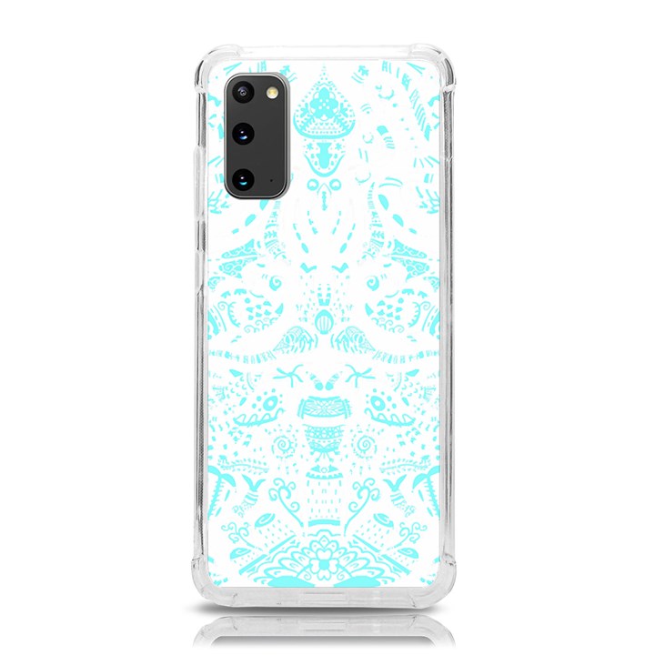 Deep Sea T- Shirt Deep Sea Food Chain Pattern (white) T- Shirt Samsung Galaxy S20 6.2 Inch TPU UV Case