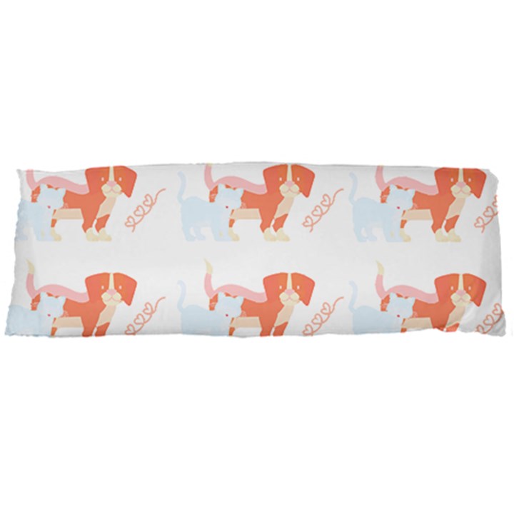 Dog And Cat Pattern T- Shirtdog And Cat Lover Pattern T- Shirt Body Pillow Case Dakimakura (Two Sides)