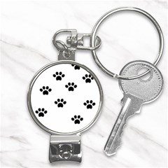 Dog Paw Print T- Shirt Paw Pattern 6 Nail Clippers Key Chain by EnriqueJohnson