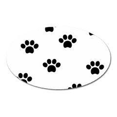 Dog Paw Print T- Shirt Paw Pattern 6 Oval Magnet by EnriqueJohnson